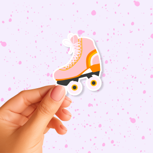 Patins à roulette arc-en-ciel des années 70