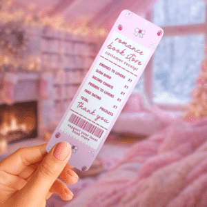 Reçu de librairie de romans