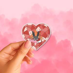 Spicy and literary stained glass heart