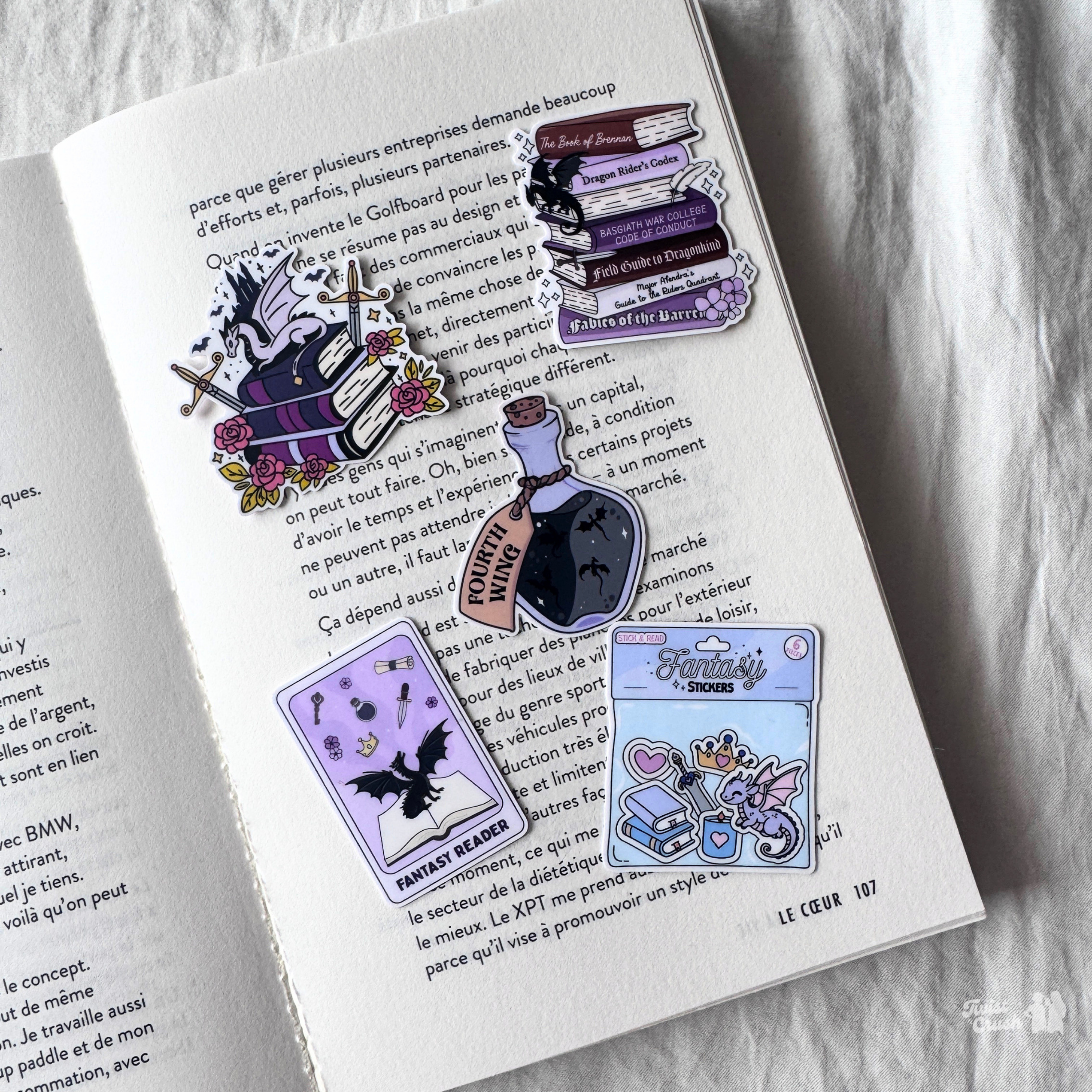 Pack Stickers Fantasy Reader