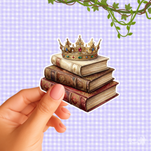 Crown on a stack of books