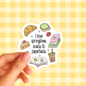 I love springtime, snack and paperbacks