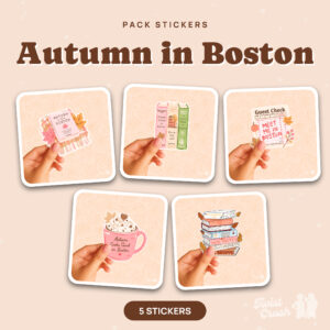Pack de 5 stickers Autumn in Boston