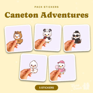 Pack de 5 stickers Caneton Adventures