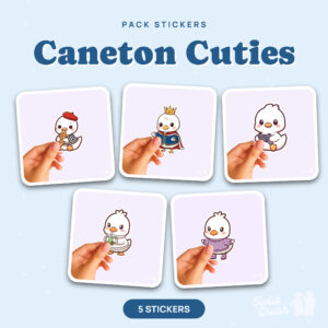 Pack de 5 stickers Caneton Cuties