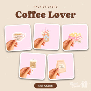 Pack de 5 stickers Coffee Lover