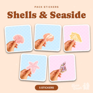 Pack de 5 stickers Shells & Seaside