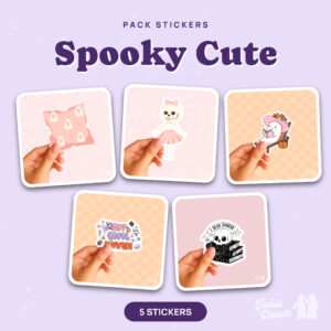 Pack de 5 stickers Spooky Cute