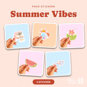 Pack de 5 stickers Summer Vibes