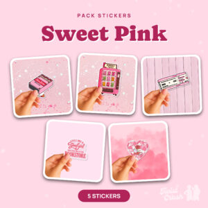 Pack de 5 stickers Sweet Pink